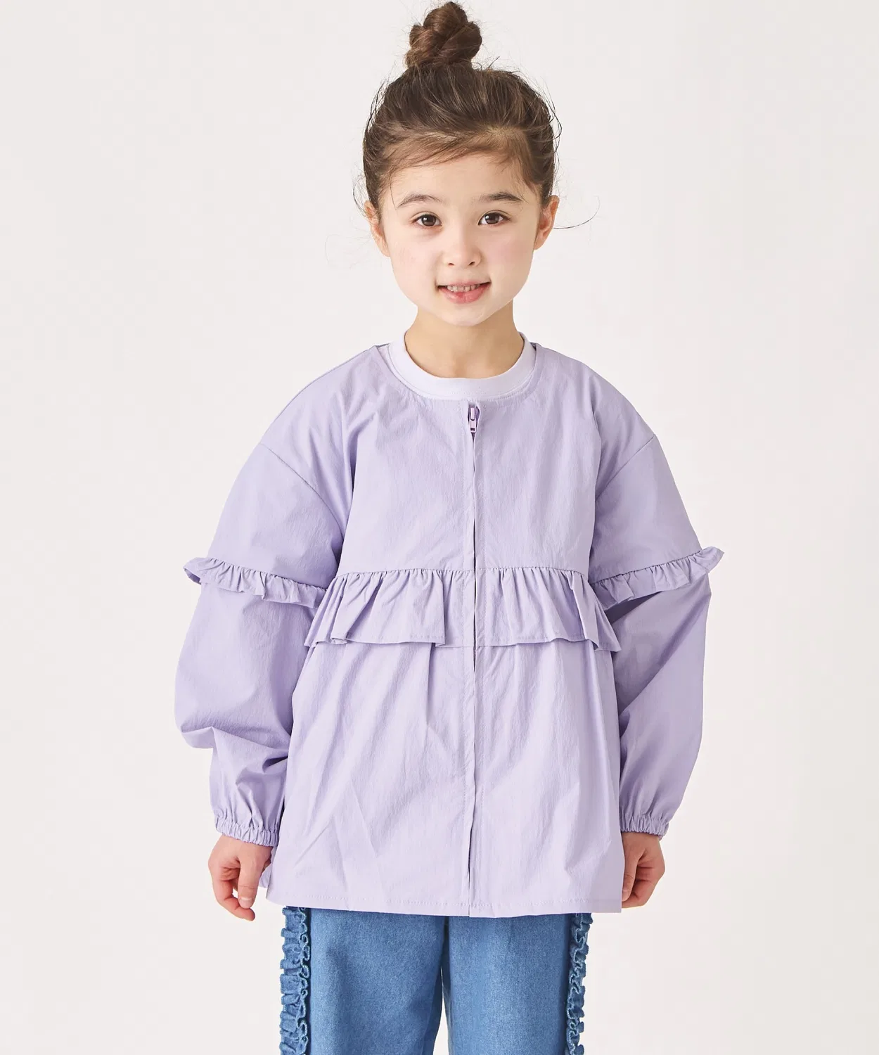 Блузон 2way с отстегивающимися рукавами ever closet, лавандовый