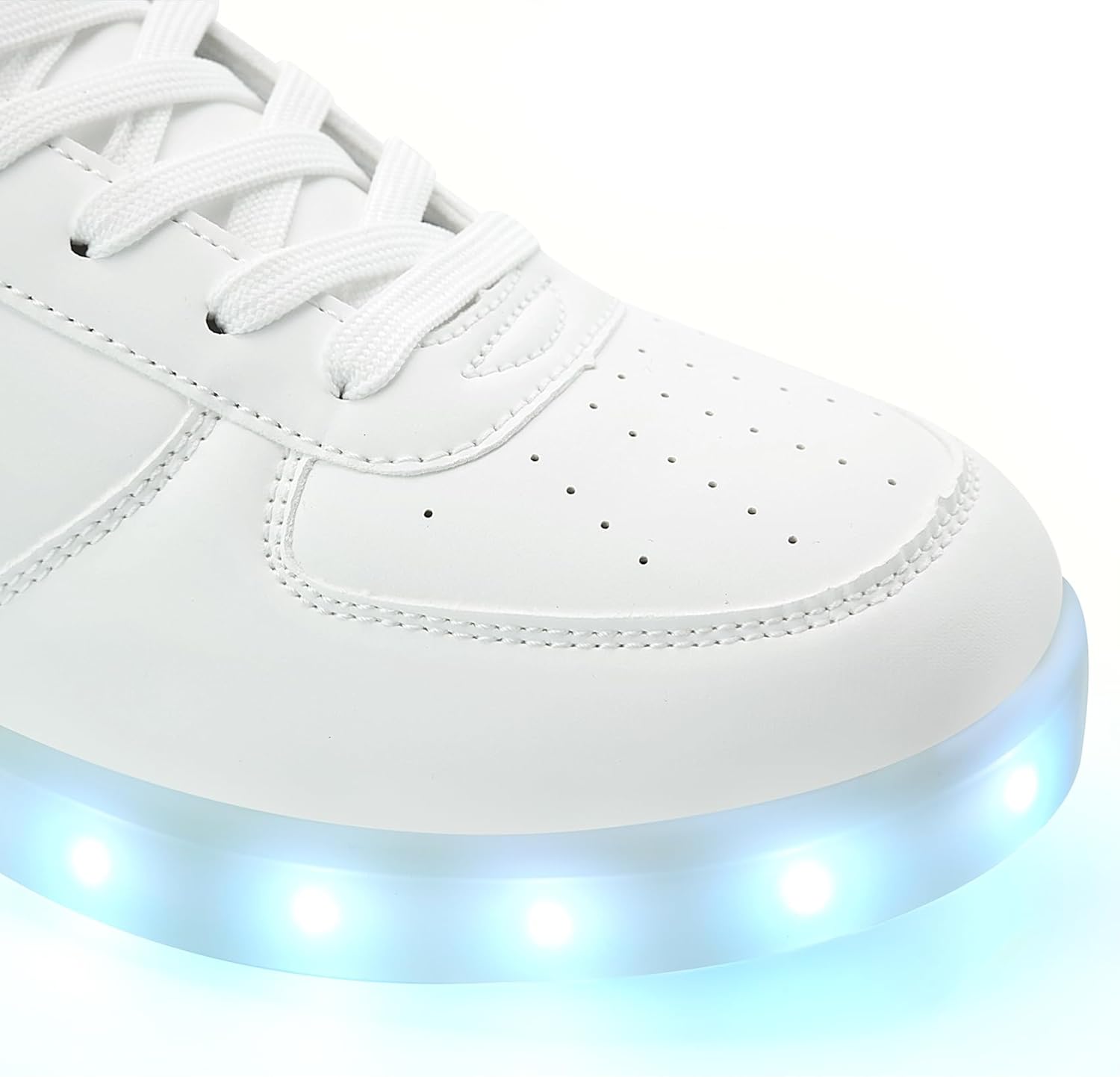 Унисекс светящиеся кроссовки с LED-подсветкой - модные светящиеся кеды, дышащие, с USB-зарядкой для мужчин и женщин Oekla, белый — фото 3