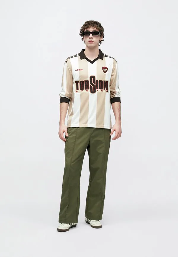 Рубашка поло Adidas Originals, Off White/Stone Khaki — фото 3