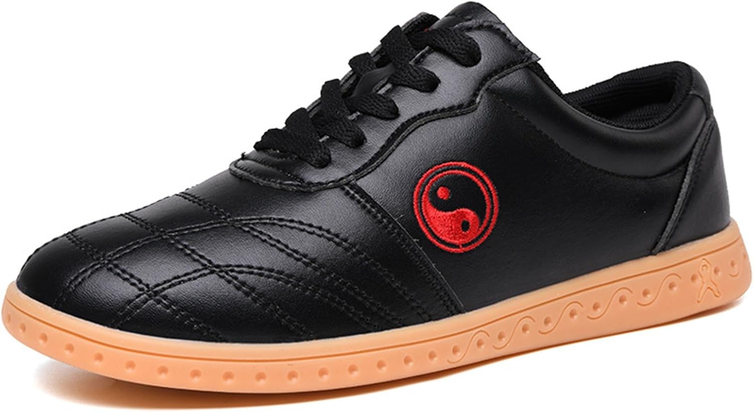 

Женские боевые кроссовки с подошвой оксфорд, мягкие, износостойкие, кожаные, удобные, дышащие, противоскользящие туфли для тайцзи, унисекс, для фитнес-тренировок (Цвет: черный, Размер: 6,5 женский/5 мужской) Dhaey