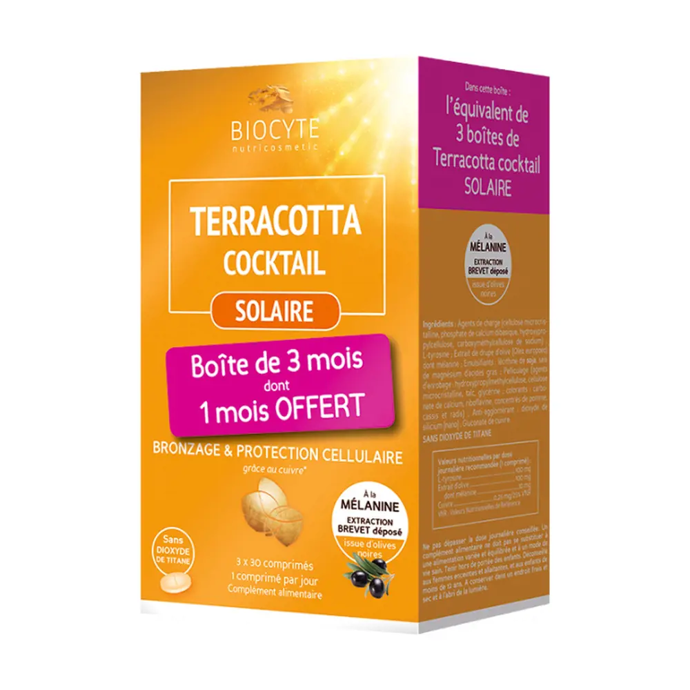 

Крем для тела Terracota Cocktail Solar Comprimidos Biocyte, 90 шт