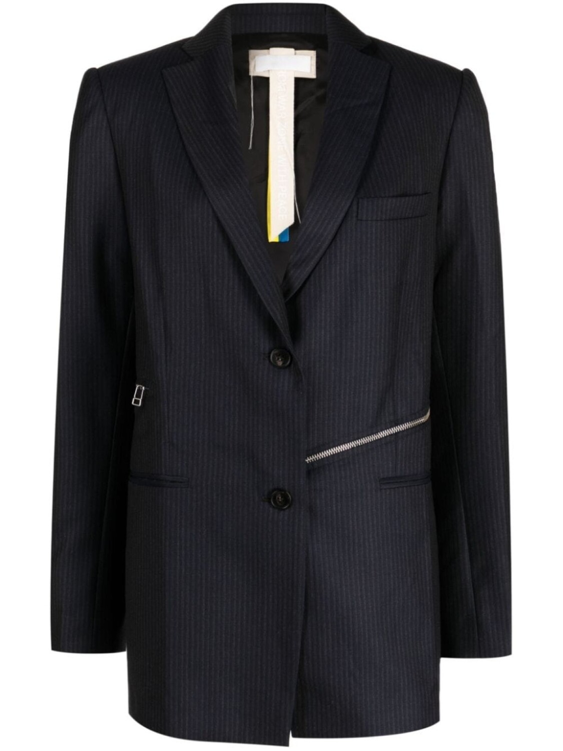 

Litkovskaya striped wool blazer, синий