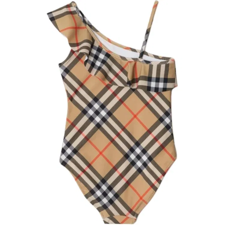 Купальник для детей Burberry коричневый — фото 3