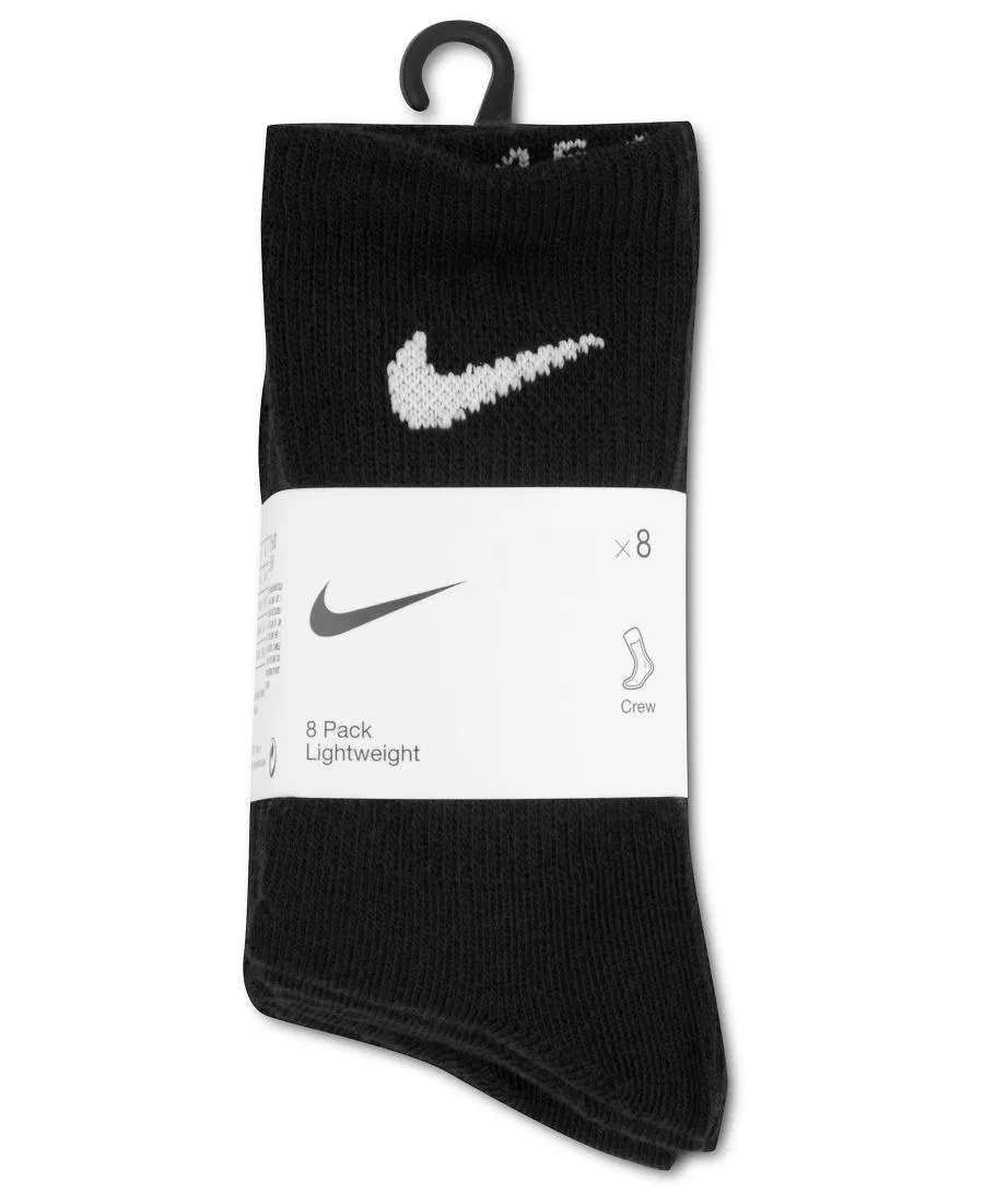 Детские носки средней высоты для мальчиков 4-7 лет, набор из 8 пар Nike, черный — фото 3
