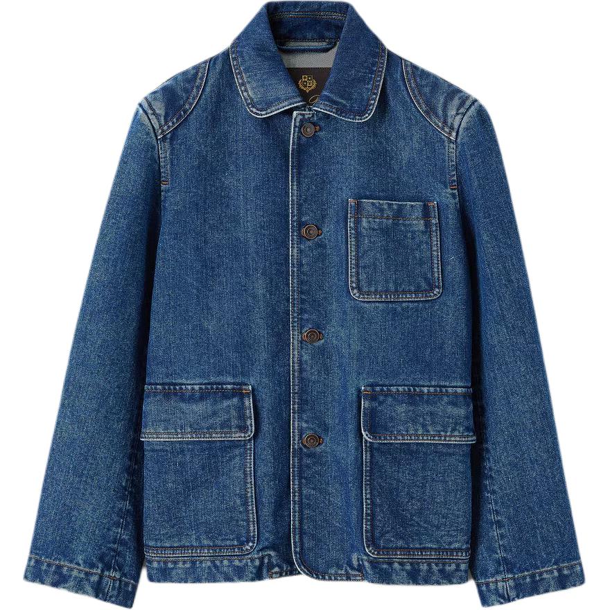 

Джинсовая куртка SS26 для женщин Loro Piana, светло-синий washed