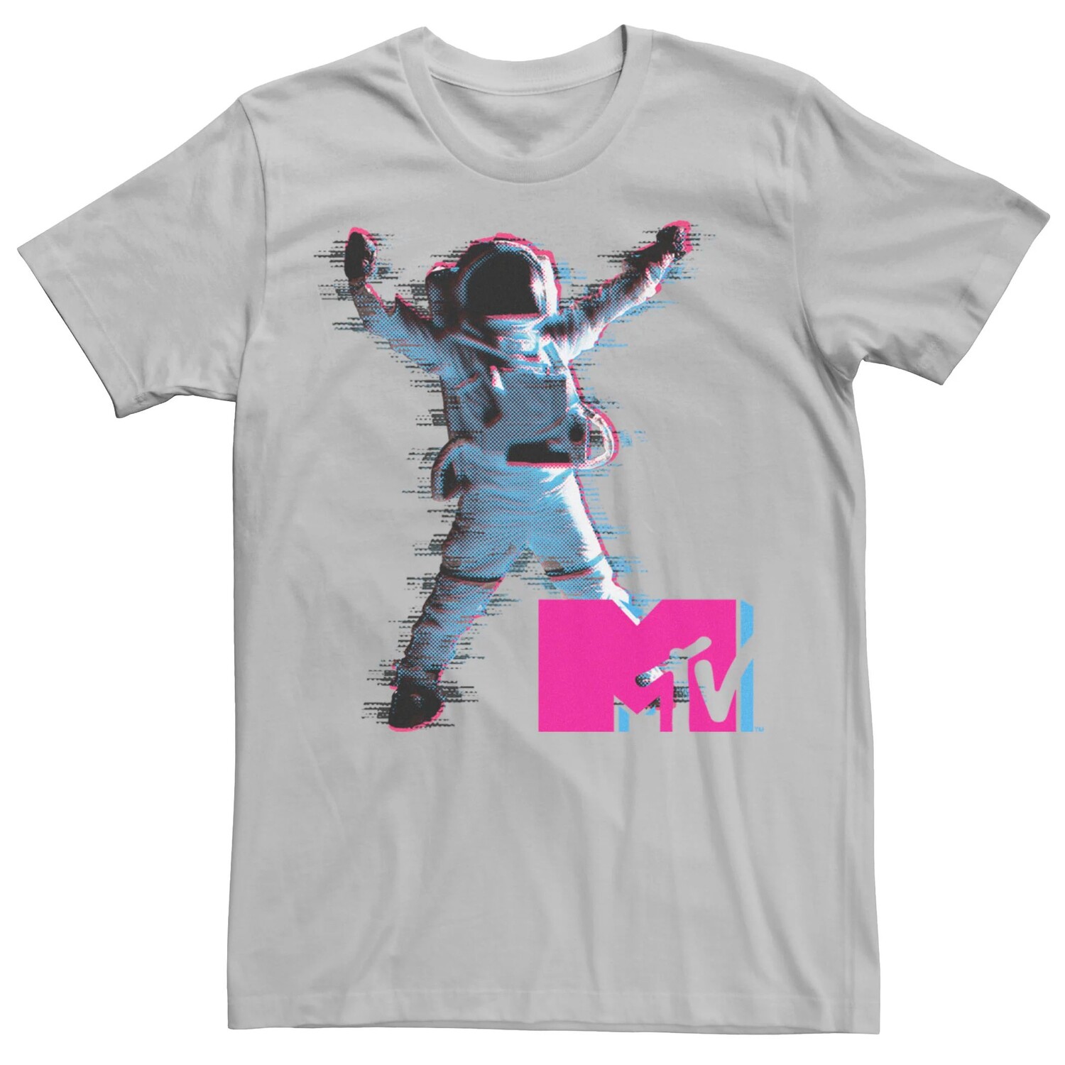 

Мужская футболка MTV VMA Astronaut Static Distort Victory Pose Licensed Character