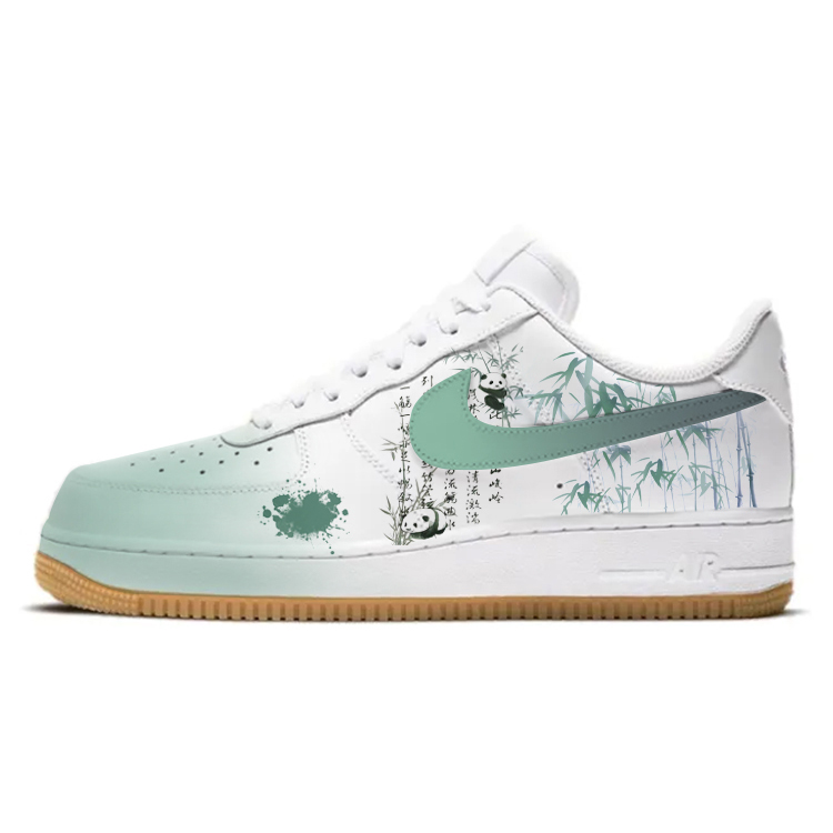 

Nike Кроссовки Air Force 1 с низким верхом, противоскользящие, износостойкие, для скейтбординга, мужские, белые, зеленые