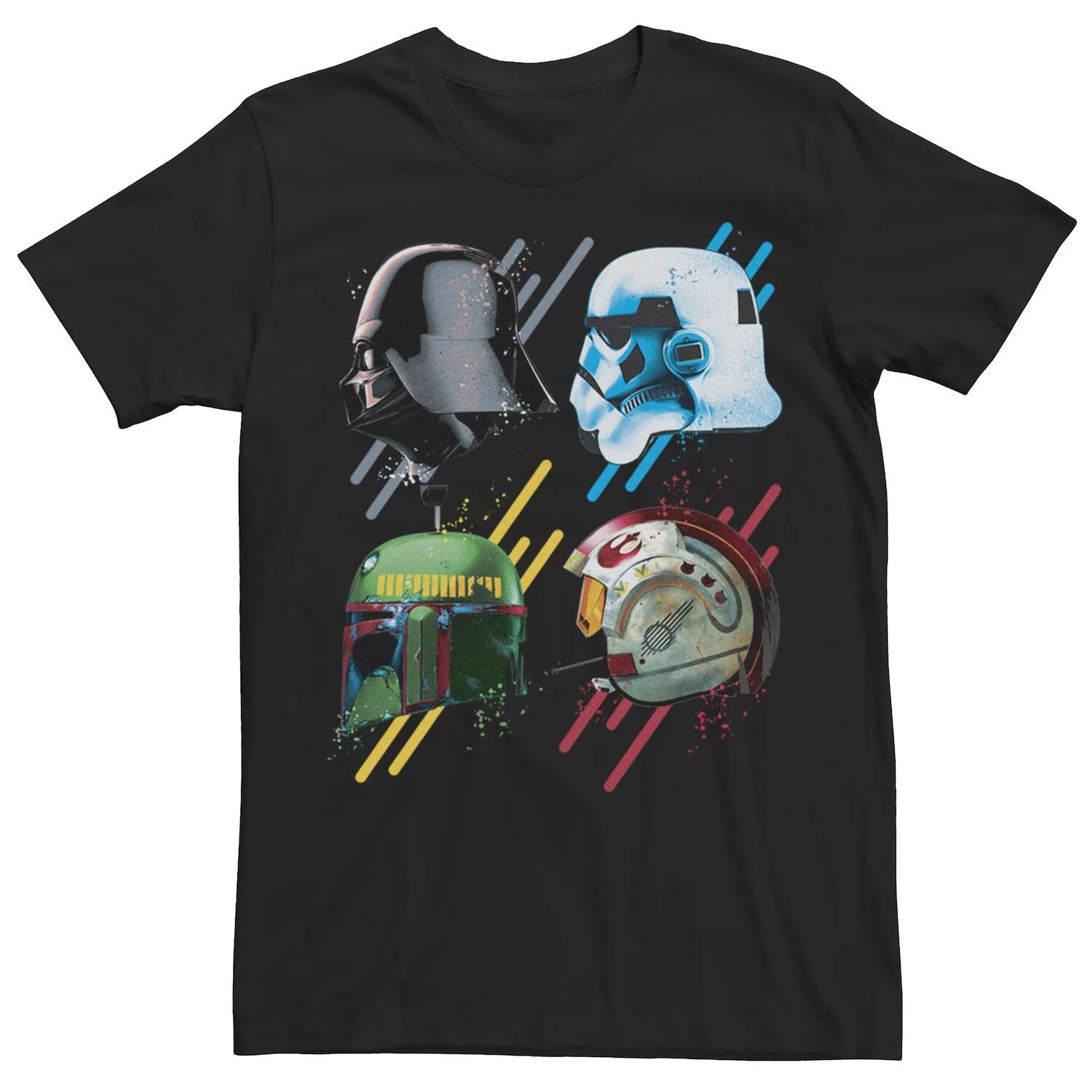 

Мужская футболка с рисунком для шлема с брызгами краски Star Wars