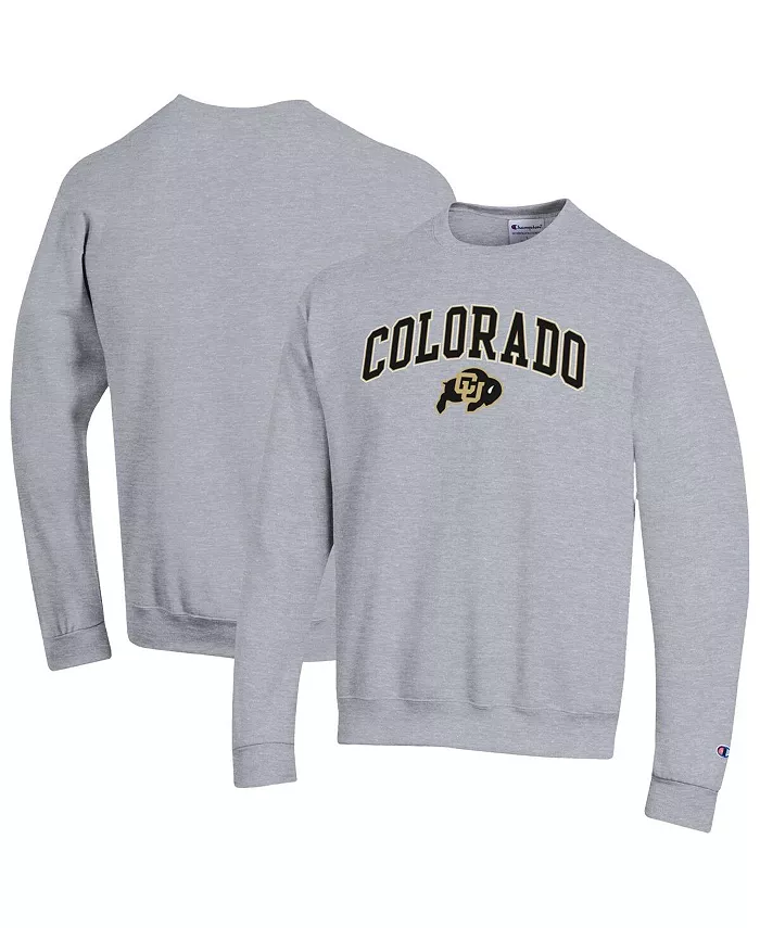 

Мужская толстовка с капюшоном Heather Gray Colorado Buffaloes с арочным логотипом Champion
