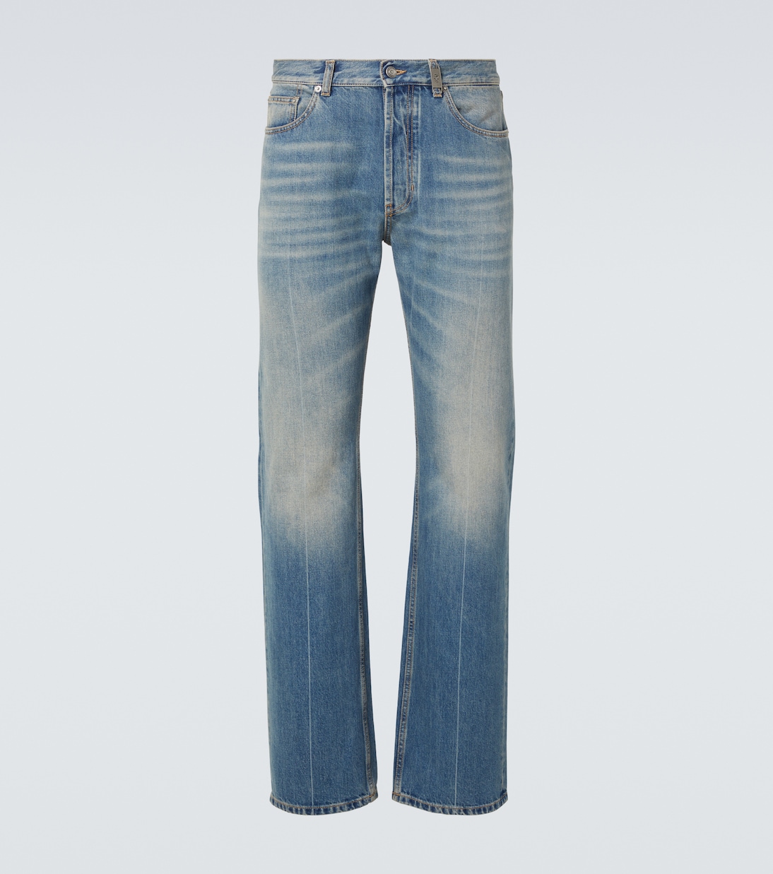 

Выцветшие прямые джинсы McQueen, Blue Washed