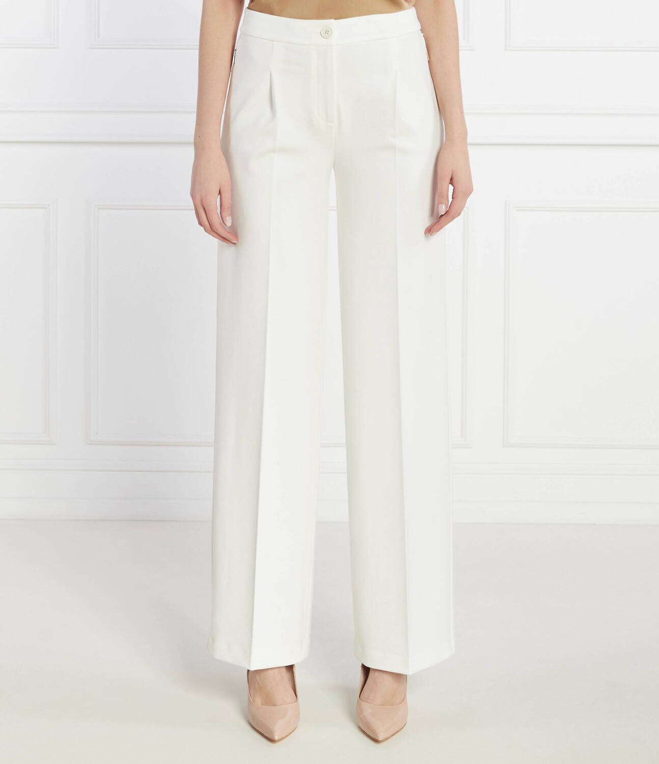 

Брюки Marc Cain flare fit high waist, экрю