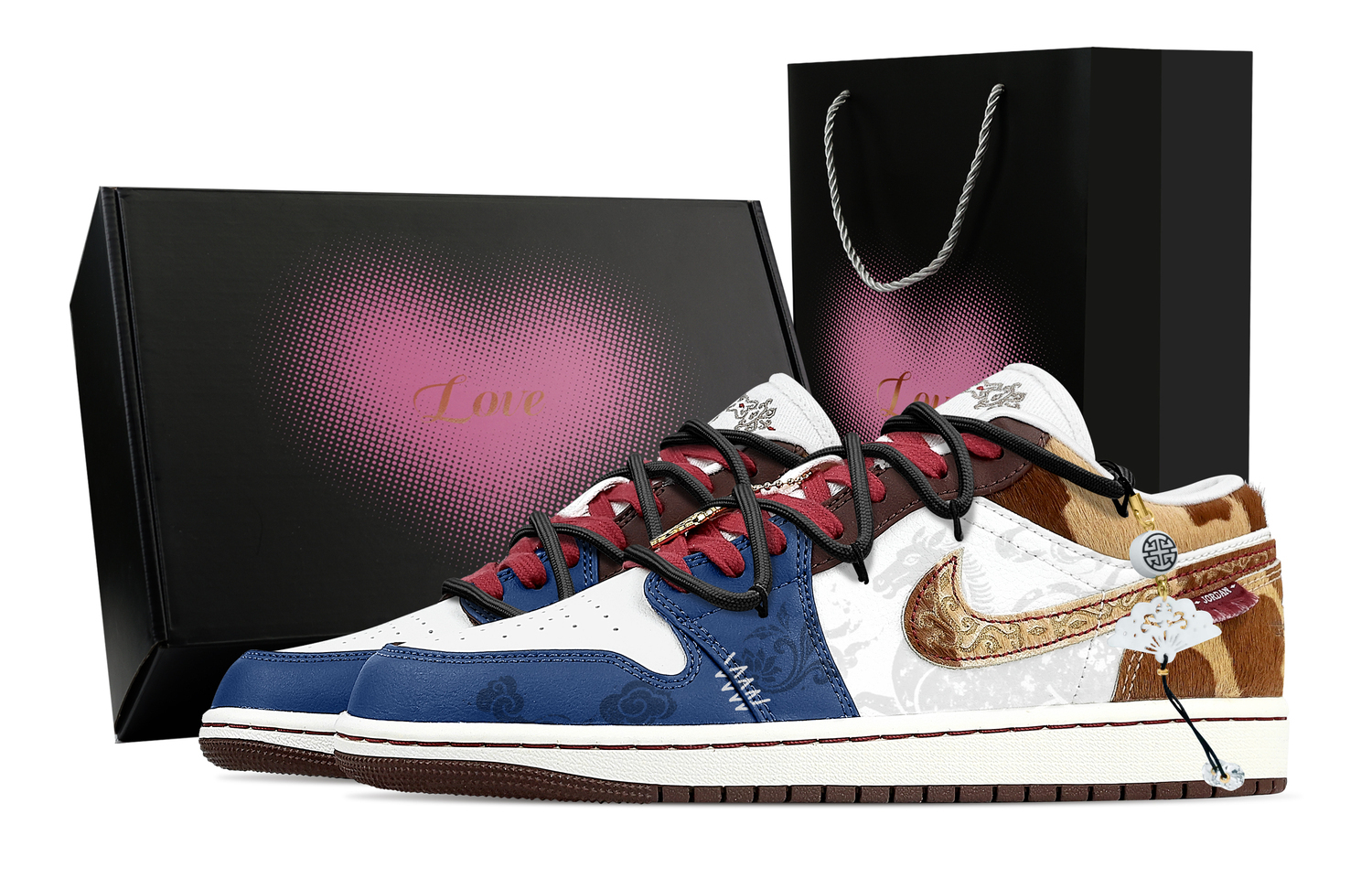 

Air 1 Good Luck Please Sign, Heart Box Low top Vintage баскетбольные кроссовки мужские в цвете tan Jordan, tan