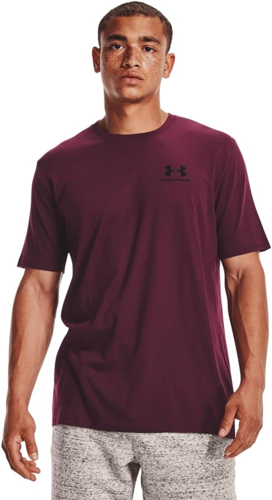 

Мужская спортивная футболка Under Armour с коротким рукавом на левую грудь, Dark Maroon (602)/Black, Черный, Мужская спортивная футболка Under Armour с коротким рукавом на левую грудь, Dark Maroon (602)/Black