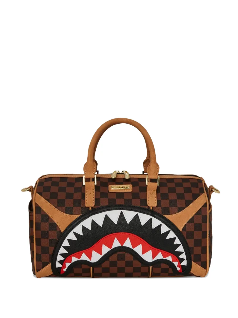 

Дорожная сумка с рисунком "акулья клетка" Sprayground, коричневый