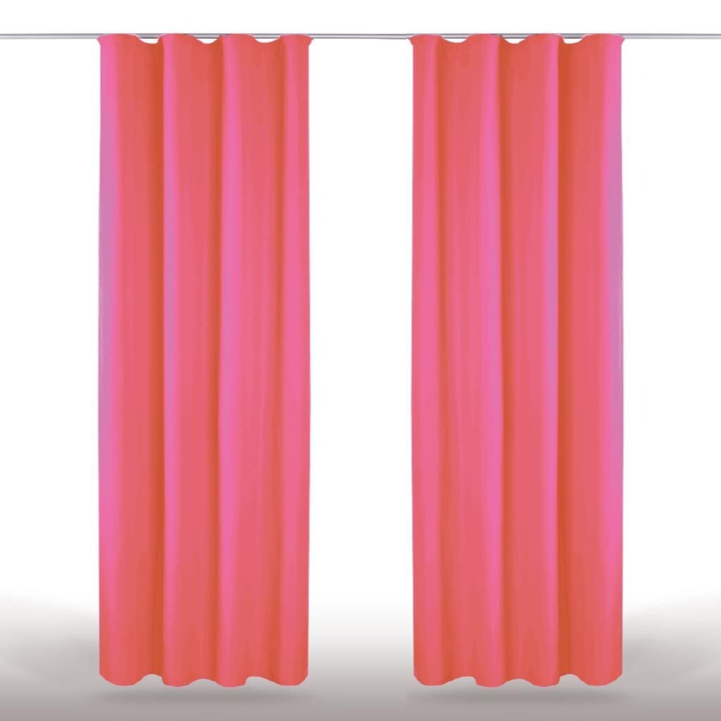 

2 шторы из микрофибры с рюшами (серые), размер: 140х145см. Bestlivings, розовый