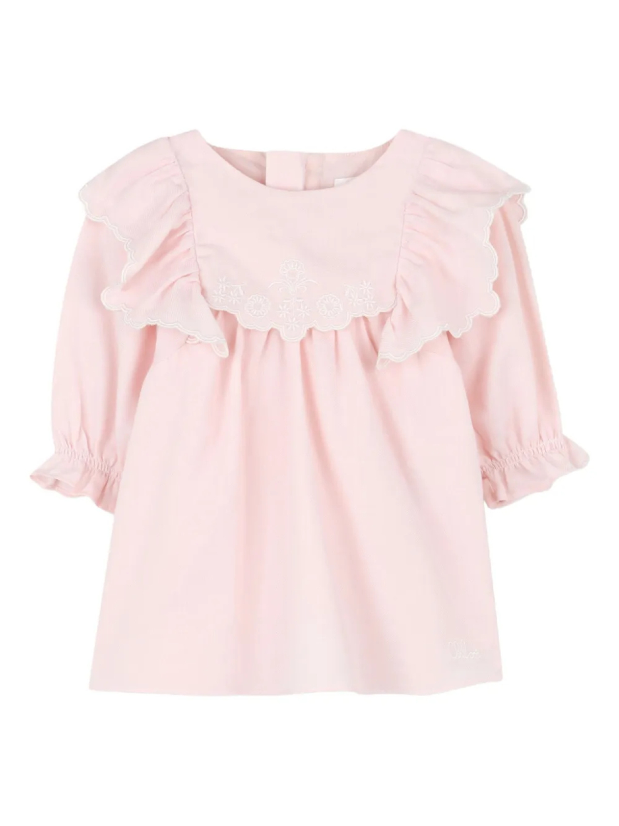 

Chloé Kids платье с оборками, розовый