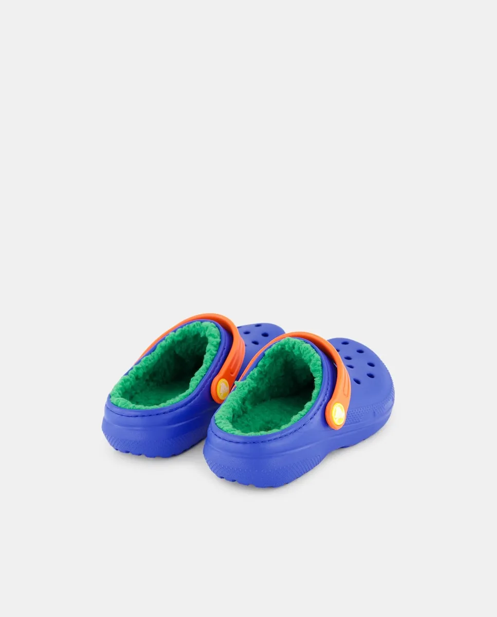 Классические детские тапочки с подкладкой Crocs, синий — фото 3
