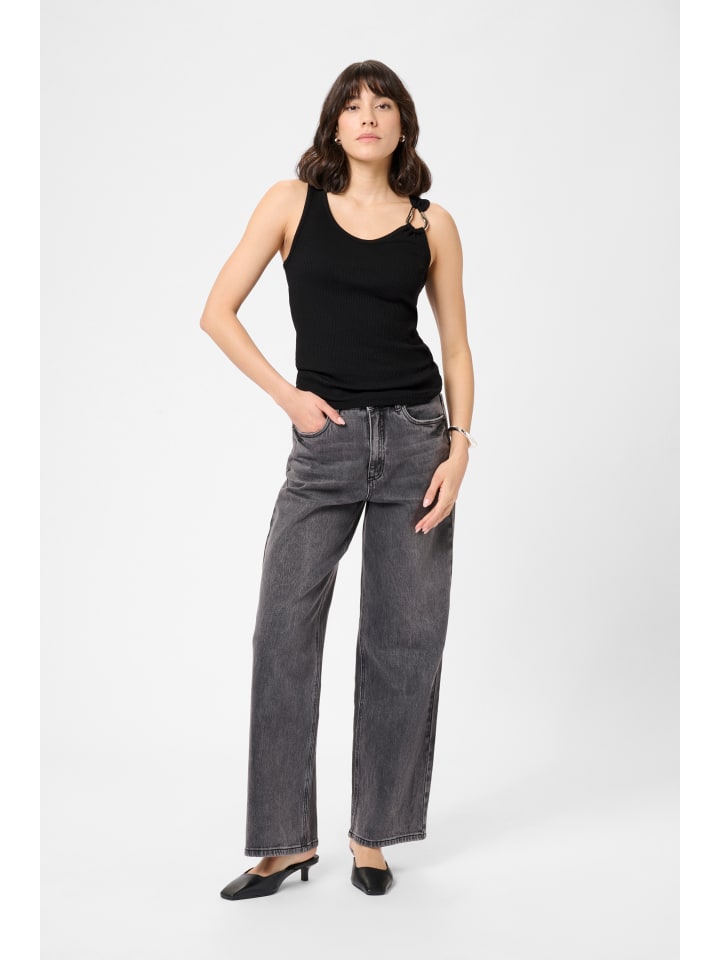 

Kaffe Футболка-джерси Kaloreena приталенного кроя, черный, темно-синий