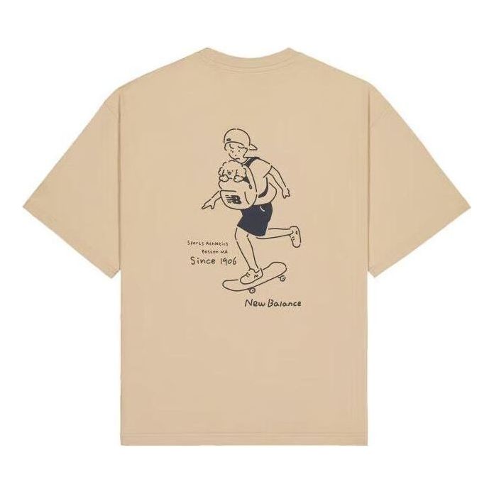 

Футболка New Balance Wordmark Logo Skate Graphic T-Shirt 'Incense', бежевый