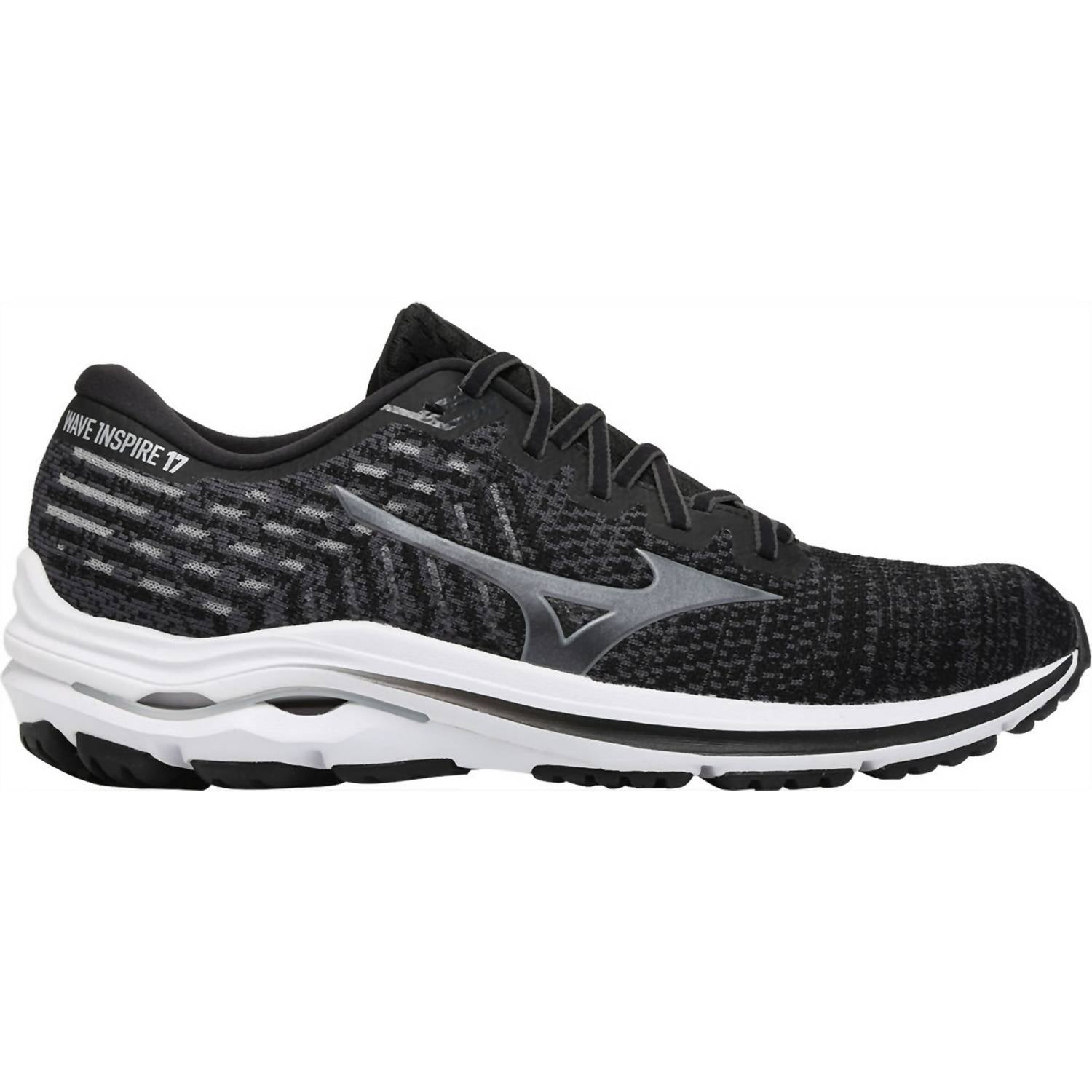 Женские кроссовки Wave Inspire 17 в черном/платиново-золотом цвете MIZUNO — фото 2