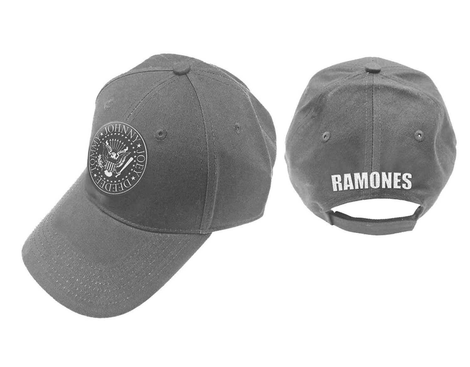 

Бейсбольная кепка с ремешком на спине и полосой президентской печати Ramones, серебро