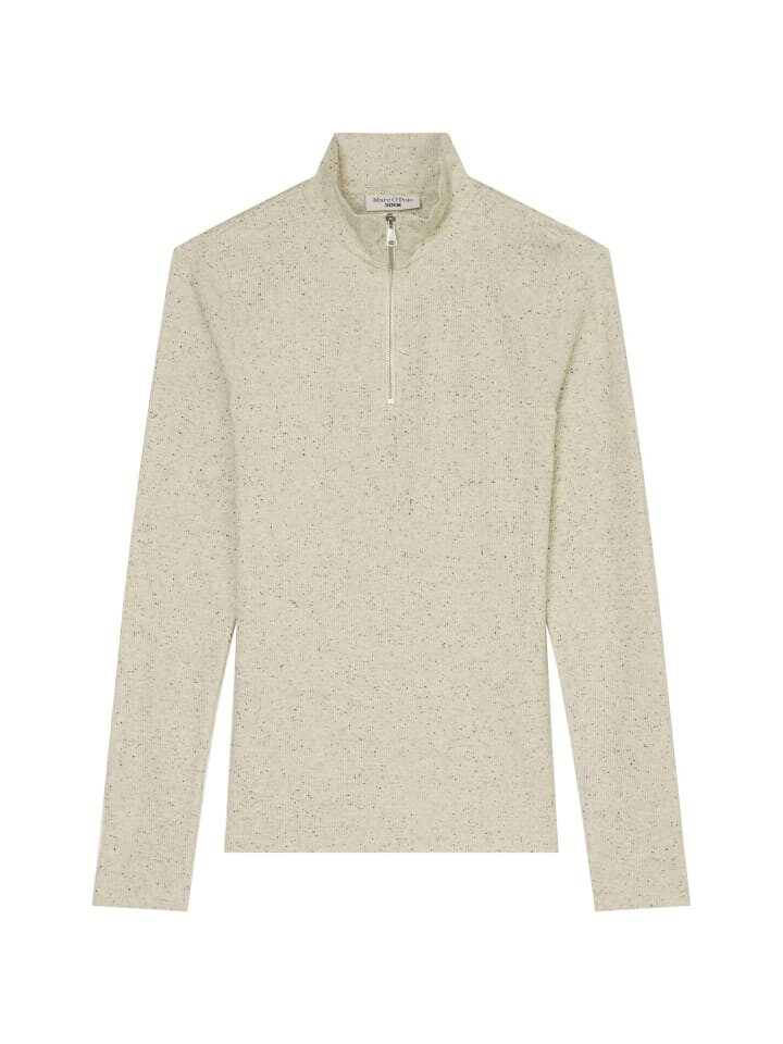 

Футболка Marc O'Polo DENIM Halfzip Longsleeve slim, цвет white blush