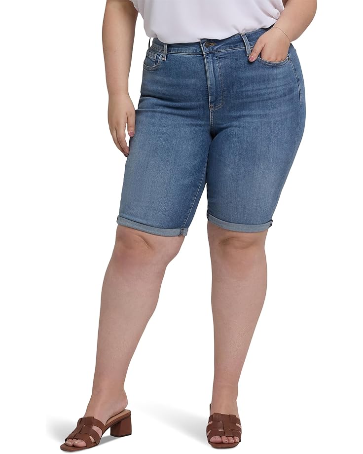 

Шорты NYDJ Plus Briella Denim Shorts In Barcelona Breeze, цвет Barcelona Breeze
