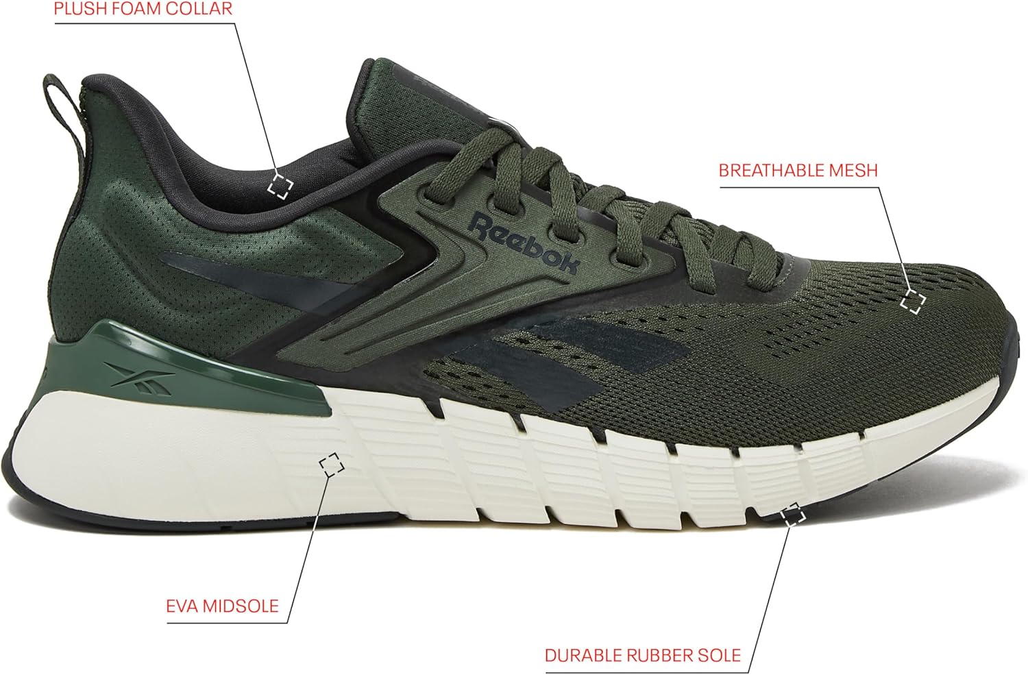 Мужские кроссовки Reebok Nano для тренировок, зеленый/серый — фото 2