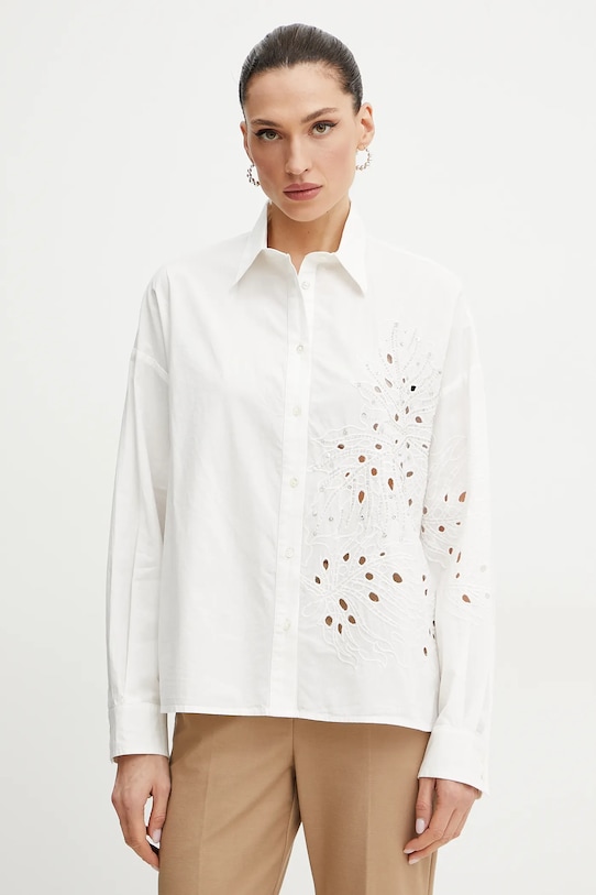 

Хлопковая рубашка Pinko, белый