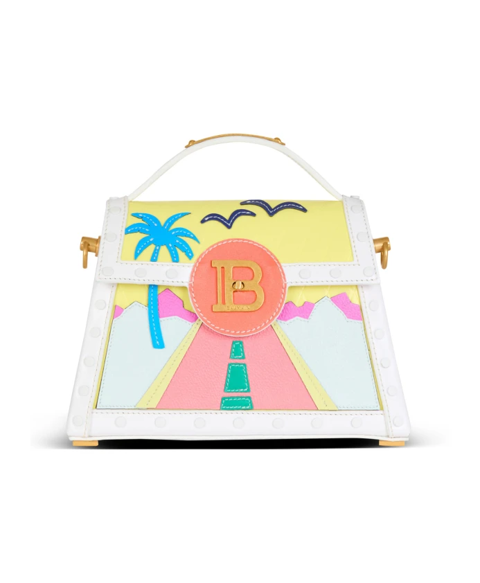 

Сумка B-Buzz Dynasty из телячьей кожи и лоскутной открытки Balmain, мультиколор
