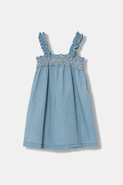 Платье мини трапециевидное Sukienka United Colors of Benetton, синий