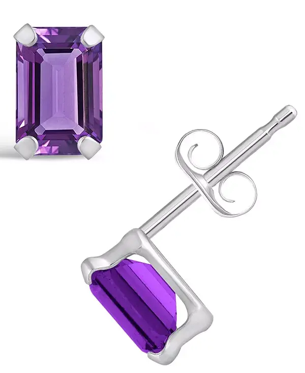 

Серьги-Гвоздики с драгоценными камнями из 10-каратного белого золота Macy'S, amethyst