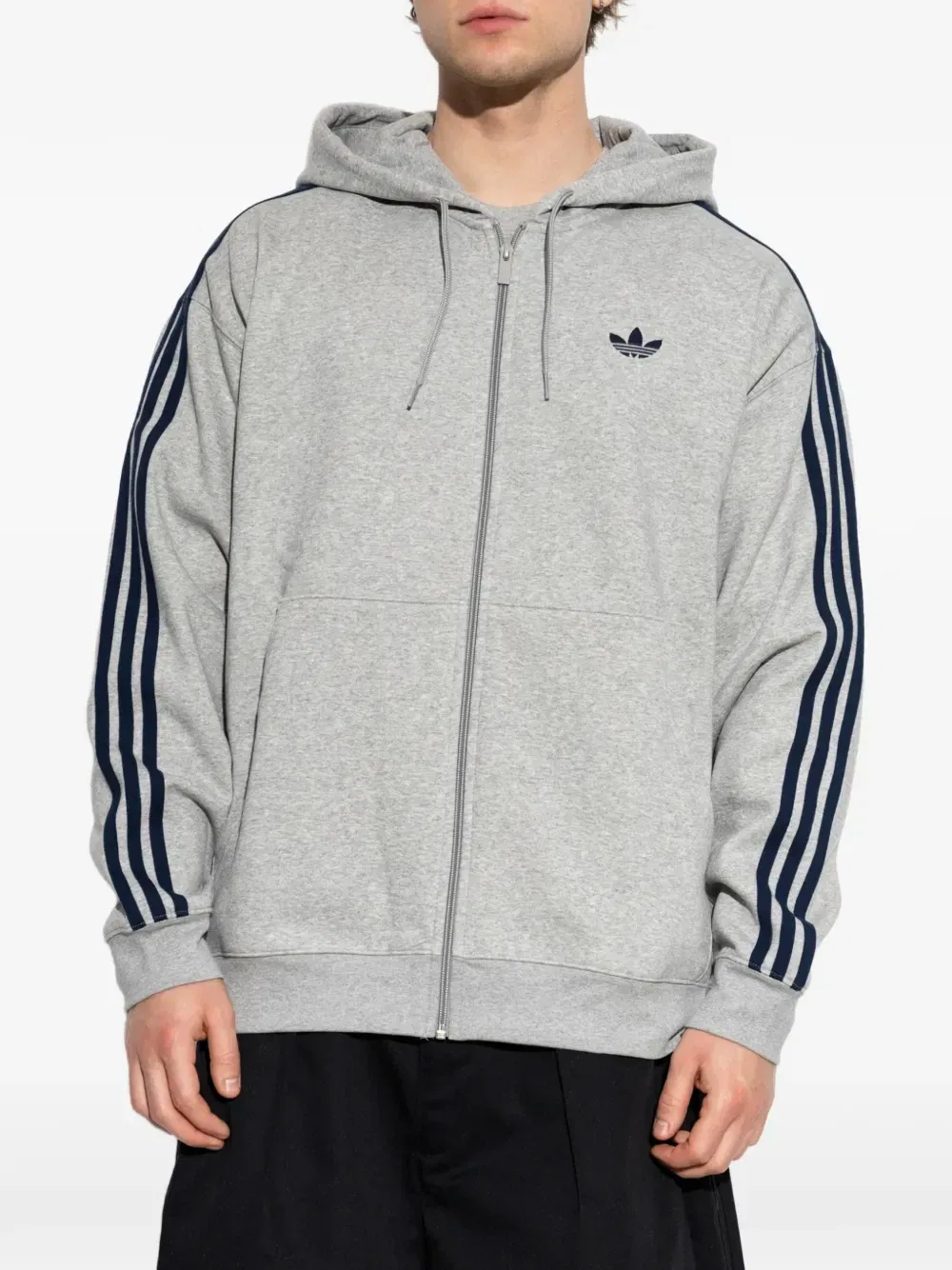 Спортивная куртка 3-Stripes на молнии Adidas, серый — фото 3