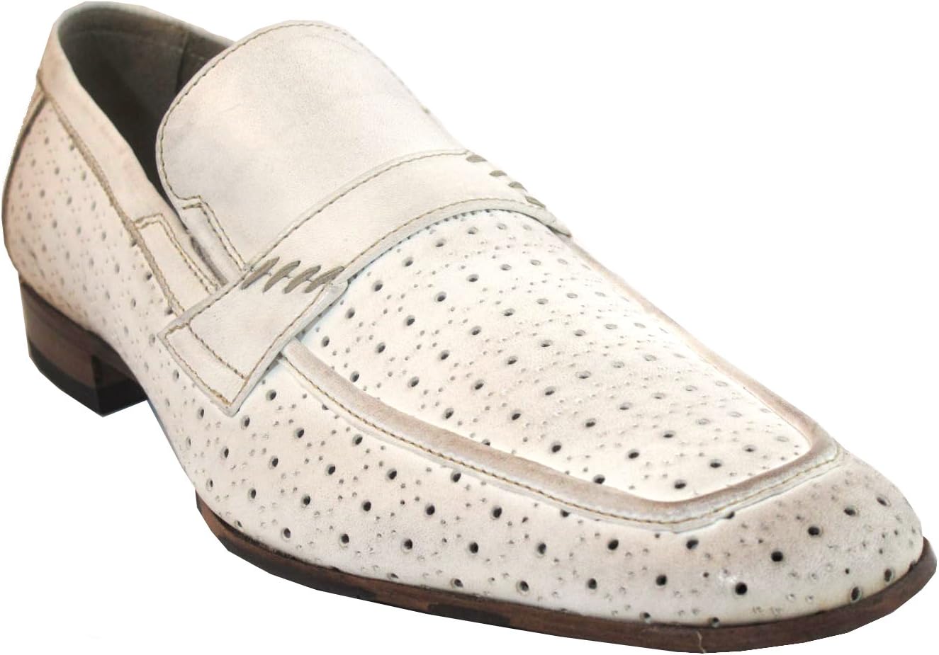 

Мужские итальянские дизайнерские кожаные слипоны Davinci SC1030, слоновая кость