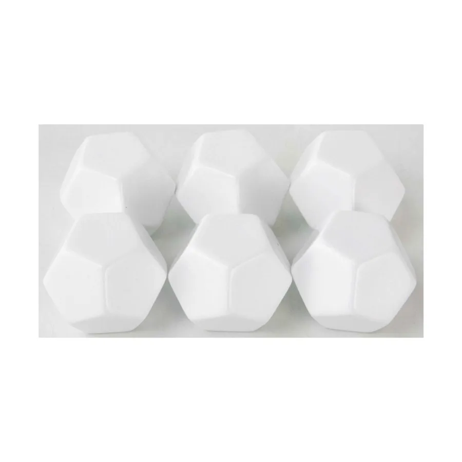 

d12 25 мм пустой белый (6), Dice - Blank Dice
