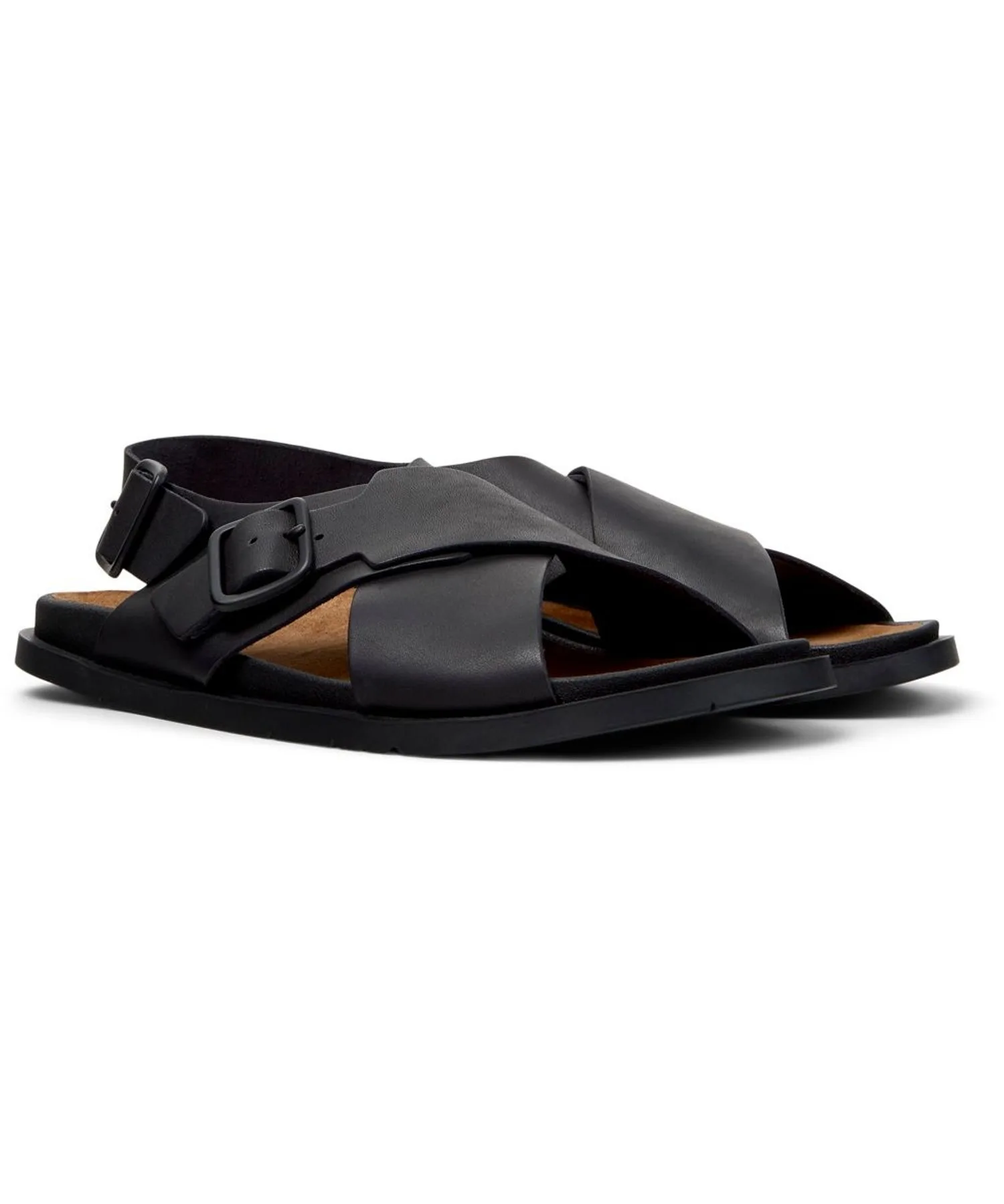 Сандалии из натуральной кожи с анатомической стелькой CAMPER LLUC черные