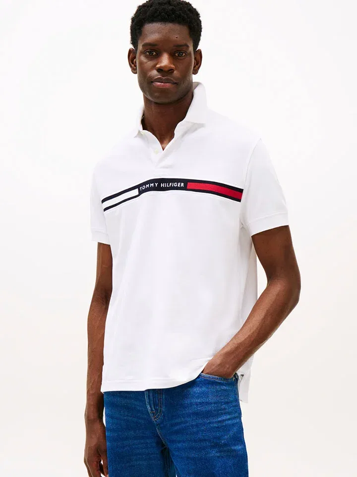 Поло из биохлопка Tommy Hilfiger, белый