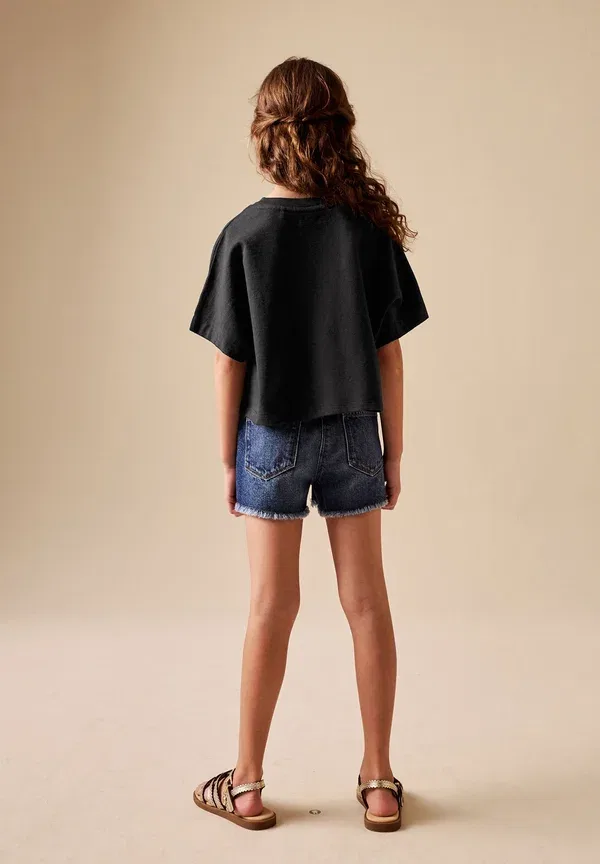 Футболка Regular fit Next, boxy bows basic t-shirt, черный — фото 3