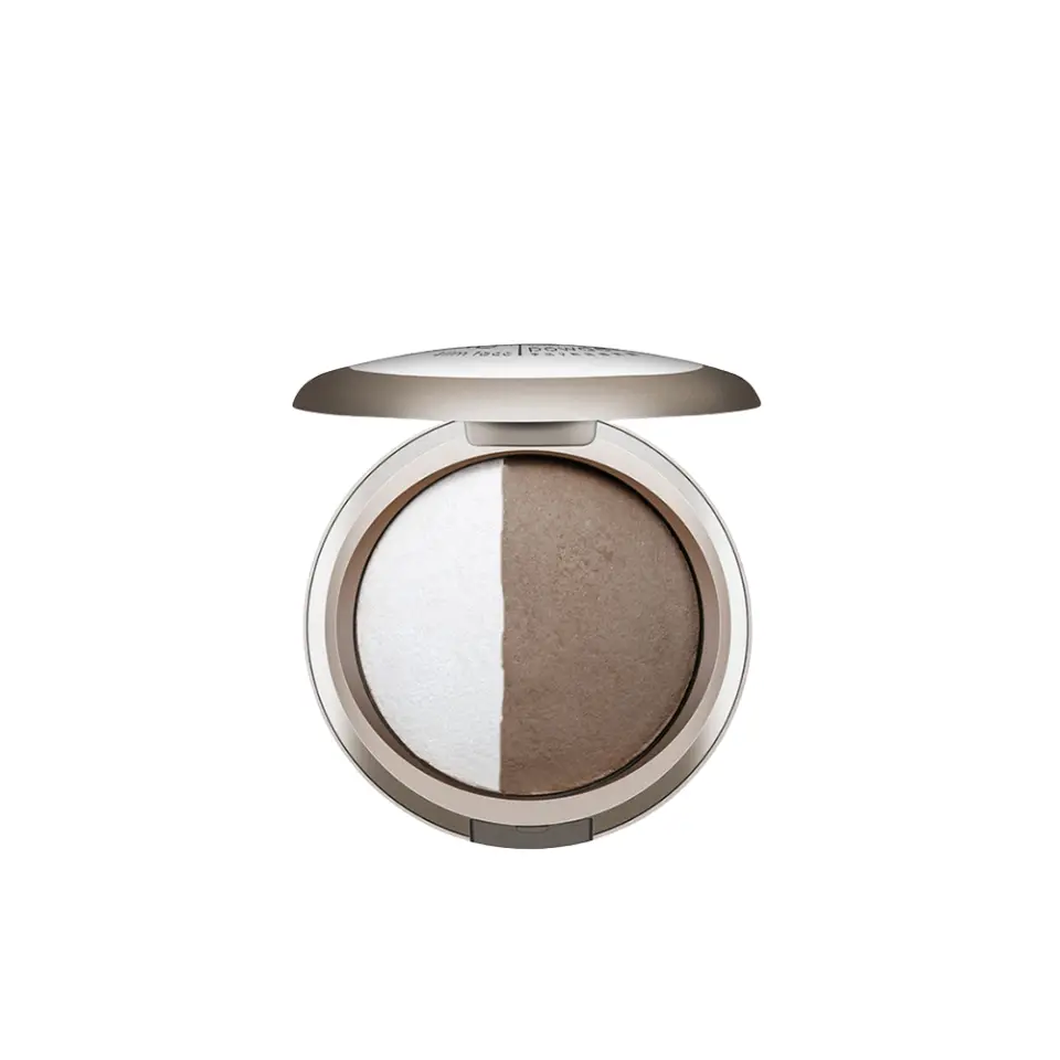 Палетка для контуринга Spenny Skin-beautifying V-shaped Face Contour Powder 002# глянцевый белый + насыщенный кофейный, 7,5 г
