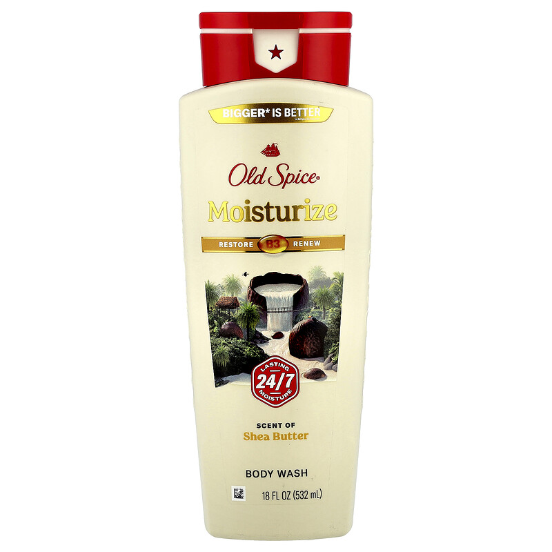 

Old Spice, Гель для душа, увлажнение, масло ши, 532 мл (18 жидк. Унций)