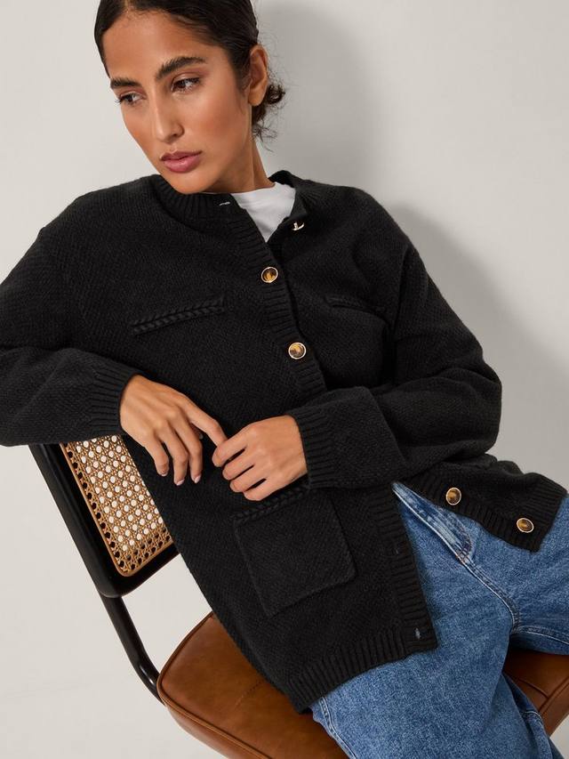 

Кардиган с карманами Bella Braid Monsoon, Black