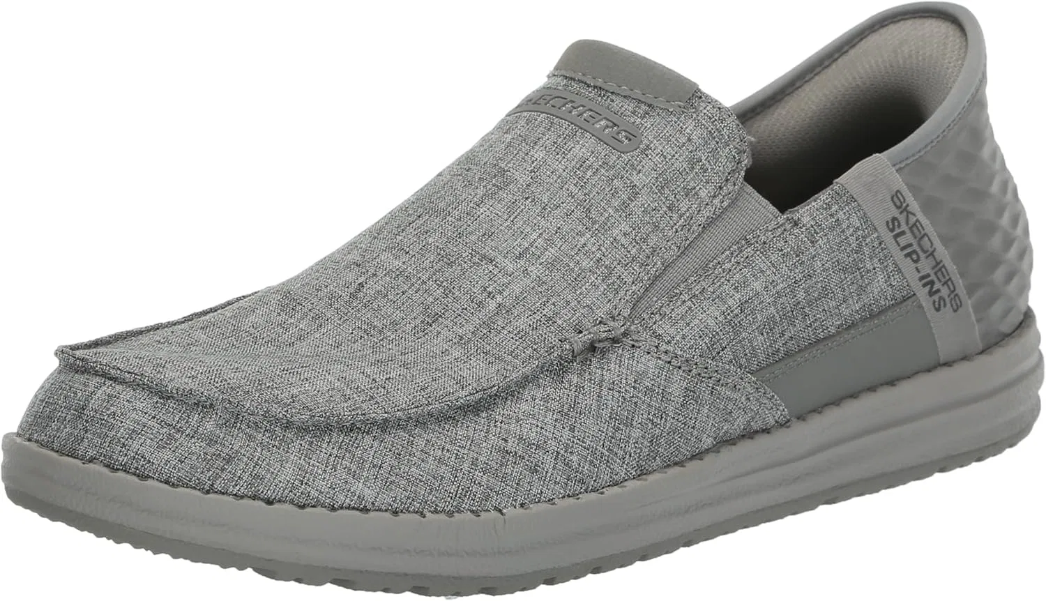 Мокасины с сеткой Skechers, серый