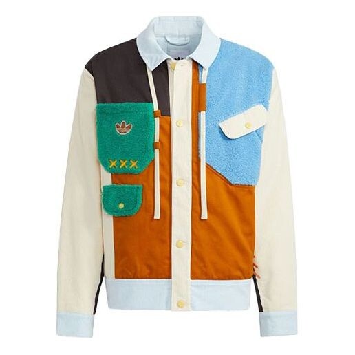 

Куртка adidas originals x melting sadness Crossover Series Contrast Color Stitching logo Sports Jacket Couple Style Colorblock, цвет colorblock