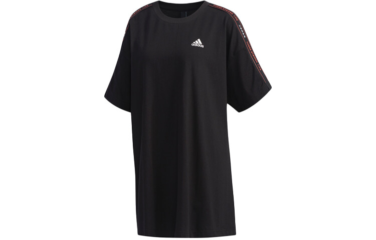 

Платье с короткими рукавами женское черное Adidas