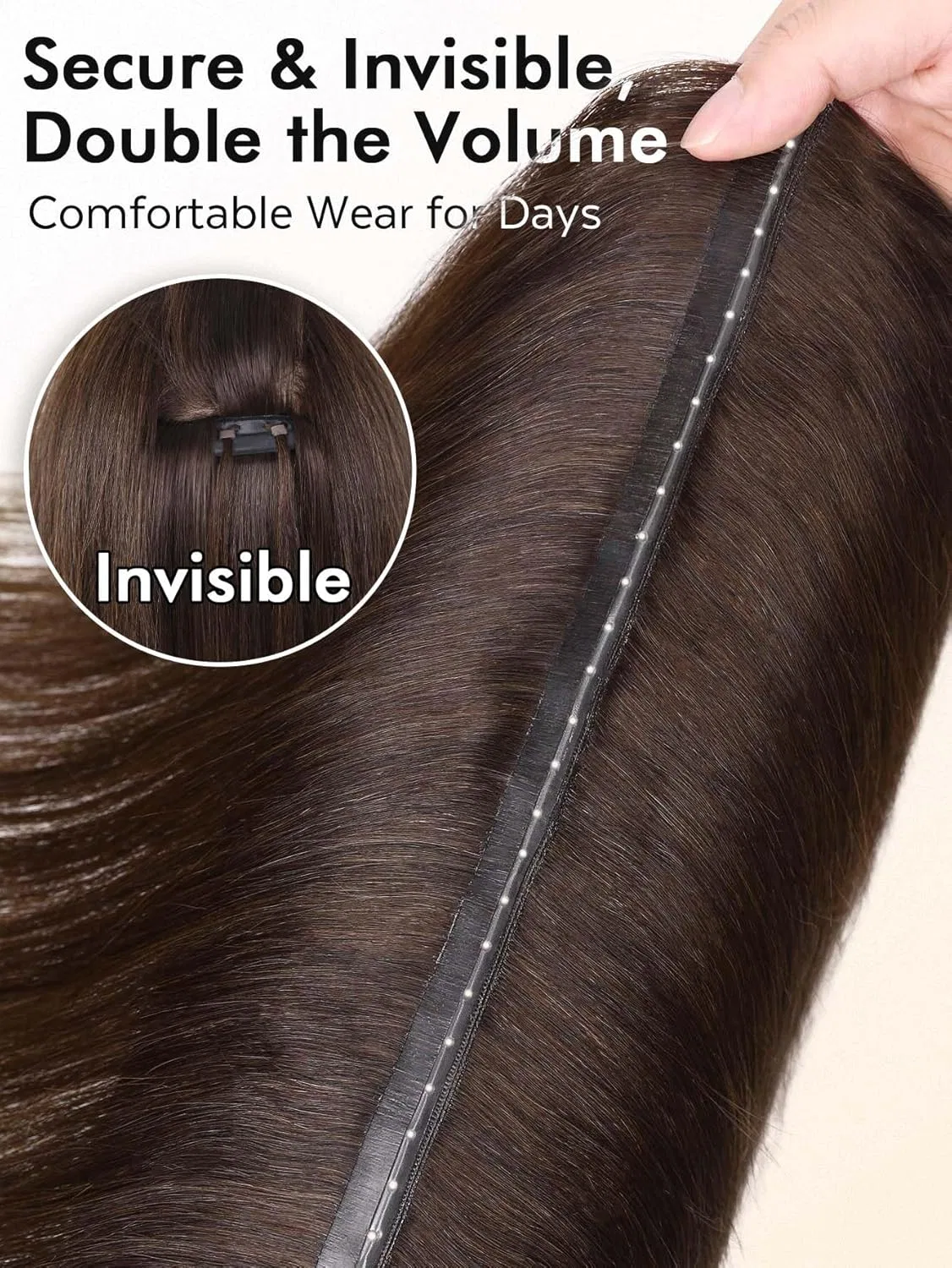 Накладные пряди WIGNEE из натуральных волос 46 см Remy Wignee, 2-Brown — фото 4