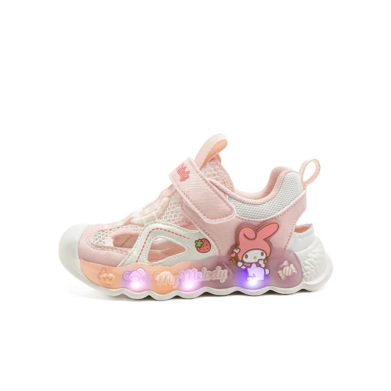 Кроссовки Hello Kitty нескользящие, устойчивые к ударам, износостойкие, дышащие, легкие, с амортизацией, низкие Sanrio, Beige Pink-My Melody