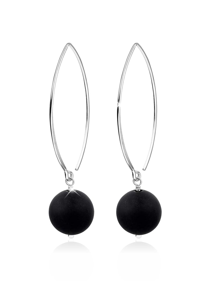 

Nenalina Серьги из серебра 925 пробы, черные