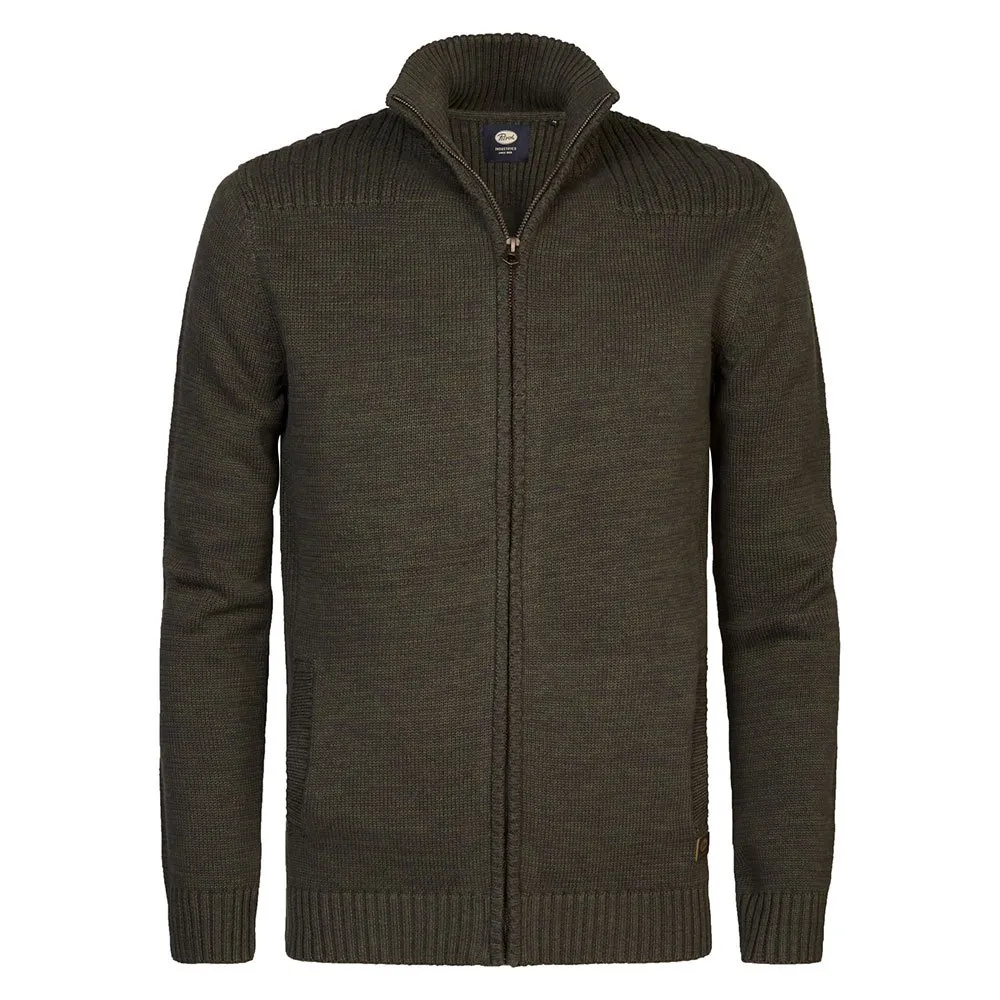

Свитер Petrol Industries M-3040-KWC216 full zip, зеленый