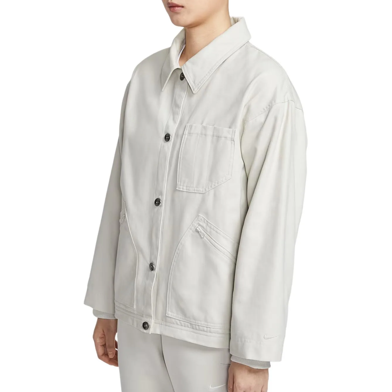 Nike Куртка женская Light Bone с лацканами в стиле workwear — фото 4