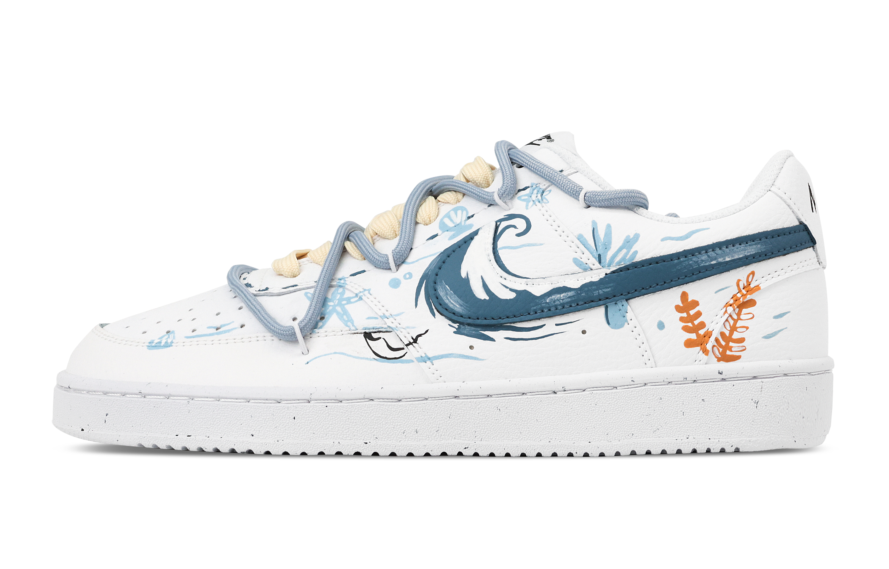 

Nike Кроссовки Court Vision 1 Adventures Under The Sea, износостойкие, низкие, для скейтбординга, синие, мужские